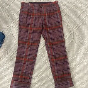 Free People all for me plaid pants size 8